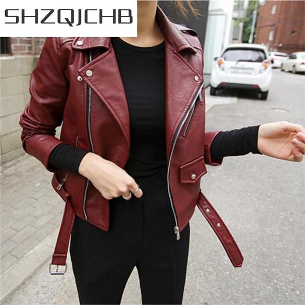 women's leather & faux shzq jacket women clothes 2021 spring korean fit streetwear pu pink biker jackets eleagnt coat lw486, Black
women's leather & faux shzq jacket women clothes 2021 spring korean fit streetwear pu pink biker jackets eleagnt coat lw486, Black