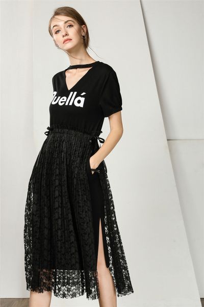2021 new es women v neck casual short sleeve waist hem slit hollow out high fashion vestido 2fmu, Black;gray
2021 new es women v neck casual short sleeve waist hem slit hollow out high fashion vestido 2fmu, Black;gray