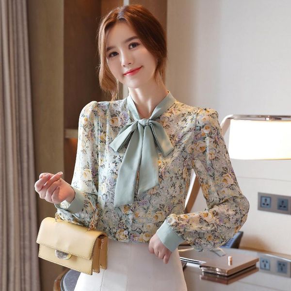women's blouses & shirts 2021 autumn elegant korean blouse for women bow-neck long sleeve lady office printed, White
women's blouses & shirts 2021 autumn elegant korean blouse for women bow-neck long sleeve lady office printed, White