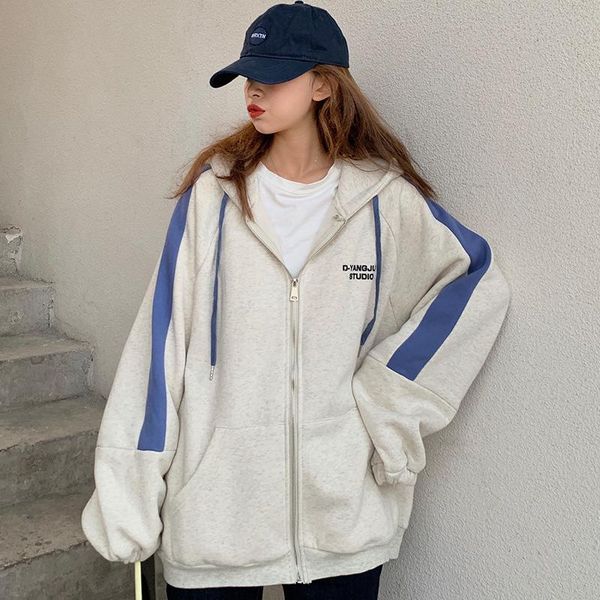 women's hoodies & sweatshirts harajuku zipper women loose korean style bf lazy retro plus velvet thick super fire jacket tide drop, Black
women's hoodies & sweatshirts harajuku zipper women loose korean style bf lazy retro plus velvet thick super fire jacket tide drop, Black