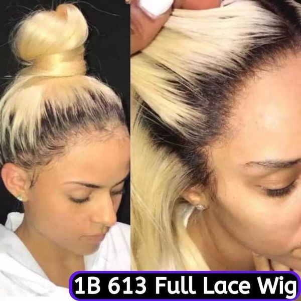 lace wigs ombre 1b blonde 613# full wig brazilian straight hair 200% density human glueless dark roots, Black;brown
lace wigs ombre 1b blonde 613# full wig brazilian straight hair 200% density human glueless dark roots, Black;brown
