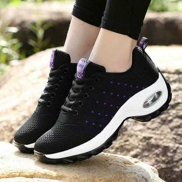 dress shoes womens air cushion sport running breathable mesh walking slip-on sneakers, Black
dress shoes womens air cushion sport running breathable mesh walking slip-on sneakers, Black