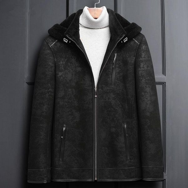 men's leather & faux genuine jacket winter men real wool fur coat clothes 2021 warm sheepskin plus size erkek mont lsy1250, Black
men's leather & faux genuine jacket winter men real wool fur coat clothes 2021 warm sheepskin plus size erkek mont lsy1250, Black