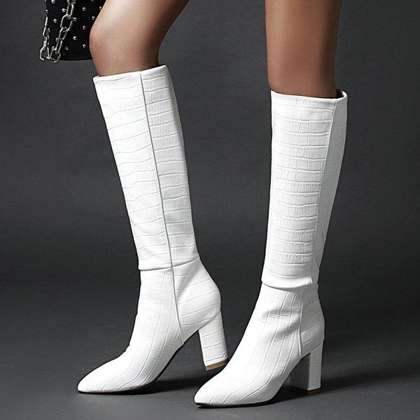 boots 2021 autumn women fashion stone pattern knee high square heel long slip on winter woman, Black
boots 2021 autumn women fashion stone pattern knee high square heel long slip on winter woman, Black