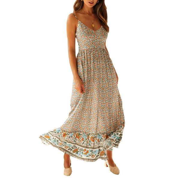 casual dresses women summer suspender dress ladies fashion spaghetti strap printed v-neck backless bohemia long clubwear, Black;gray
casual dresses women summer suspender dress ladies fashion spaghetti strap printed v-neck backless bohemia long clubwear, Black;gray