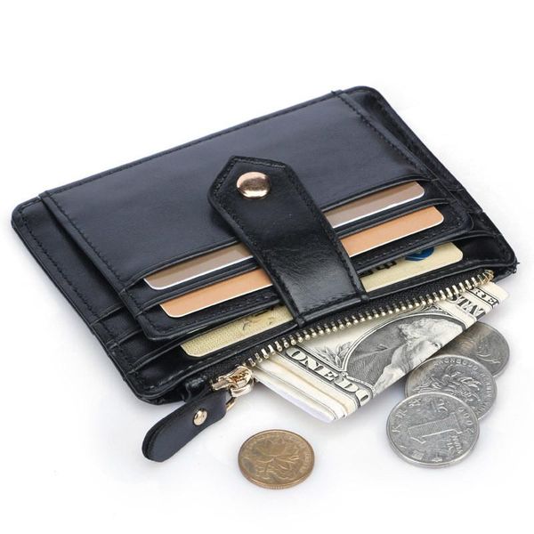 card holders mini id men/women business holder pu leather slim bank case zipper hasp organizer wallet, Brown;gray
card holders mini id men/women business holder pu leather slim bank case zipper hasp organizer wallet, Brown;gray