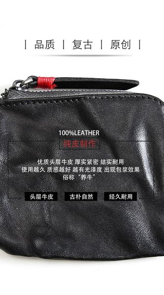 luxury designer handmade genuine leather mens wallet coin purse passcard pocket zipper short wallet vintage male purse, Red;black
luxury designer handmade genuine leather mens wallet coin purse passcard pocket zipper short wallet vintage male purse, Red;black