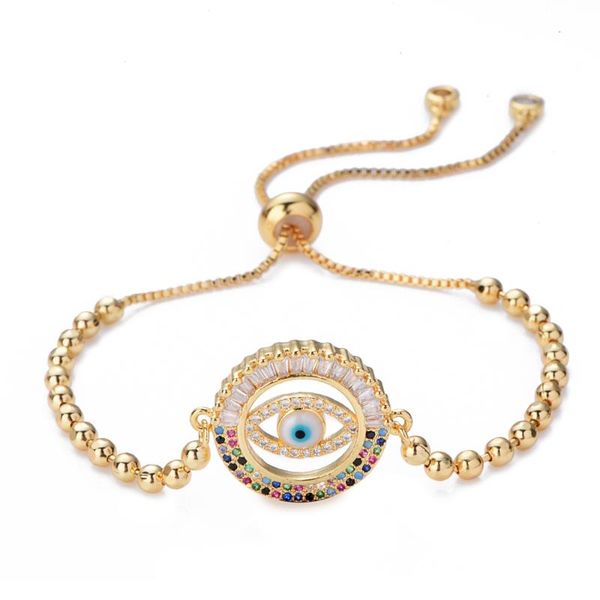 charm bracelets women's rainbow evil eye bracelets&bangles jewelry cz zircon snake chain bracelet adjustable accessory femme, Golden;silver
charm bracelets women's rainbow evil eye bracelets&bangles jewelry cz zircon snake chain bracelet adjustable accessory femme, Golden;silver