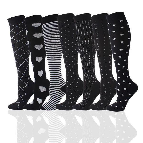 sports socks calcetines de compresion calf 7 pairs per set pressure compression chaussette, Black
sports socks calcetines de compresion calf 7 pairs per set pressure compression chaussette, Black
