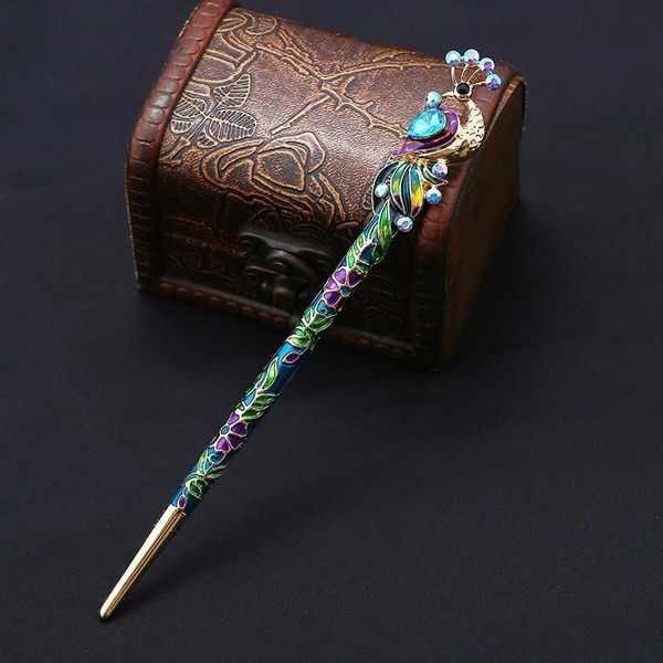 hair clips & barrettes retro women enamel crystal peacock stick hairpin chinese style handmade accessories, Golden;silver
hair clips & barrettes retro women enamel crystal peacock stick hairpin chinese style handmade accessories, Golden;silver