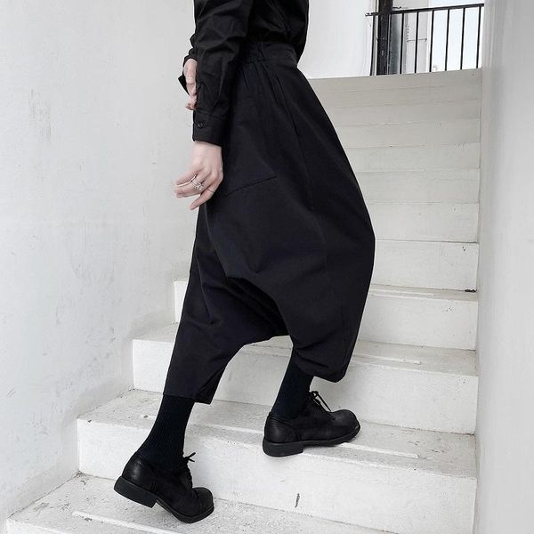 men's pants hop hip male streetwear fashion loose pant man yamamoto dark niche personality crotch fashionable versatile casual, Black
men's pants hop hip male streetwear fashion loose pant man yamamoto dark niche personality crotch fashionable versatile casual, Black
