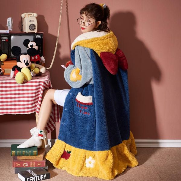 women's sleepwear 2021 pajamas for women winter plus velvet thickened coral fleece long nightgown cute hooded nightdress female home ro, Black;red
women's sleepwear 2021 pajamas for women winter plus velvet thickened coral fleece long nightgown cute hooded nightdress female home ro, Black;red