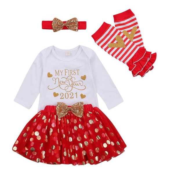 girls´ 4pcs first new year clothes set, long sleeve triangle romper with dot tulle skirt, striped and headband, White
girls´ 4pcs first new year clothes set, long sleeve triangle romper with dot tulle skirt, striped and headband, White
