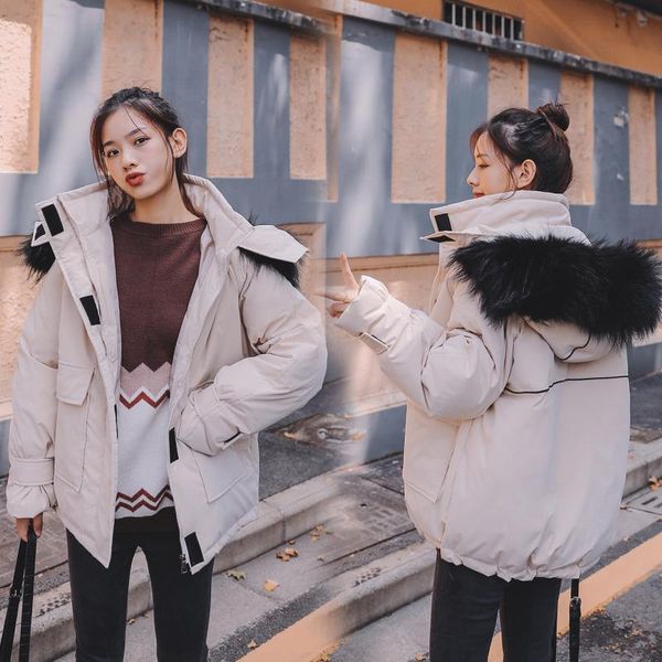 2021 down cotton padded parka winter jacket women big fur hooded loose tooling female coat outerwear abrigos mujer invierno, Black
2021 down cotton padded parka winter jacket women big fur hooded loose tooling female coat outerwear abrigos mujer invierno, Black