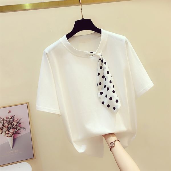 women's t-shirt summer short sleeve dots cotton t shirt women korean fashion patchwork tie thin loose baggy o-neck white blac
women's t-shirt summer short sleeve dots cotton t shirt women korean fashion patchwork tie thin loose baggy o-neck white blac