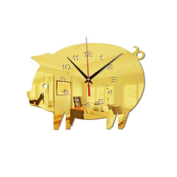pig shape 3d wall clock home decoration clocks 3d diy acrylic mirror stickers living room quartz needle
pig shape 3d wall clock home decoration clocks 3d diy acrylic mirror stickers living room quartz needle