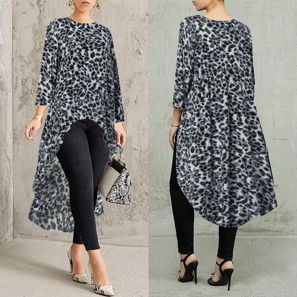 women's blouses & shirts leopard asymmetrical zanzea 2021 casual long sleeve blusas female o neck printed tunic plus size top, White
women's blouses & shirts leopard asymmetrical zanzea 2021 casual long sleeve blusas female o neck printed tunic plus size top, White