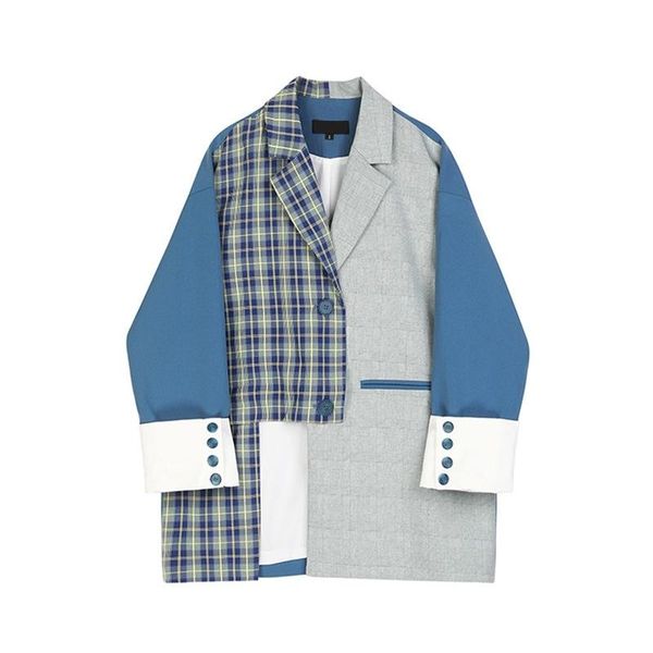 women's suits & blazers fried street irregular plaid suit coat spring 2021 relaxed niche design casual, White;black
women's suits & blazers fried street irregular plaid suit coat spring 2021 relaxed niche design casual, White;black