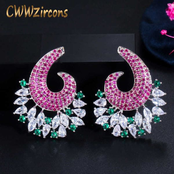 unique plant element fuchsia red cubic zirconia crystal big drop earrings for women luxury jewelry collection cz707 210714, Silver
unique plant element fuchsia red cubic zirconia crystal big drop earrings for women luxury jewelry collection cz707 210714, Silver