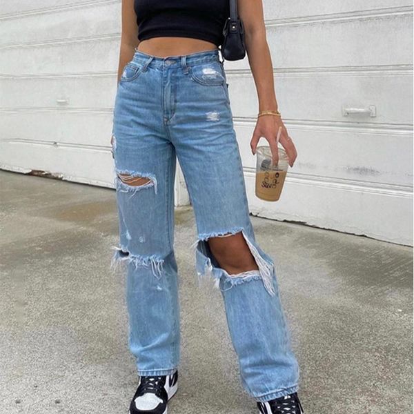 women's jeans high waist hole ripped straight mom women casual y2k streetwear 90s baggy wide leg boyfriend pants hollow denim trousers, Blue
women's jeans high waist hole ripped straight mom women casual y2k streetwear 90s baggy wide leg boyfriend pants hollow denim trousers, Blue
