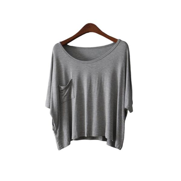 women's t-shirt soft modal women t-shirts 2021 summer slash neck pocket loose oversized short high waist female pulls outwear tees, White
women's t-shirt soft modal women t-shirts 2021 summer slash neck pocket loose oversized short high waist female pulls outwear tees, White