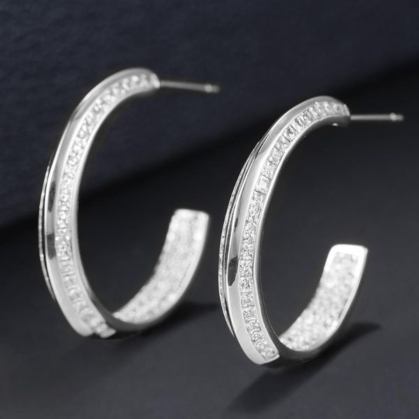 hoop & huggie fashion c shape earrings dubai type cubic zirconia inlaid jewelry boucle d'oreille femme aretes de mujer, Golden;silver
hoop & huggie fashion c shape earrings dubai type cubic zirconia inlaid jewelry boucle d'oreille femme aretes de mujer, Golden;silver