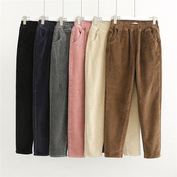 women's pants & capris plus size 3xl corduroy autumn winter women elastic waist casual harem 6 colors loose warm trousers c5905, Black;white
women's pants & capris plus size 3xl corduroy autumn winter women elastic waist casual harem 6 colors loose warm trousers c5905, Black;white