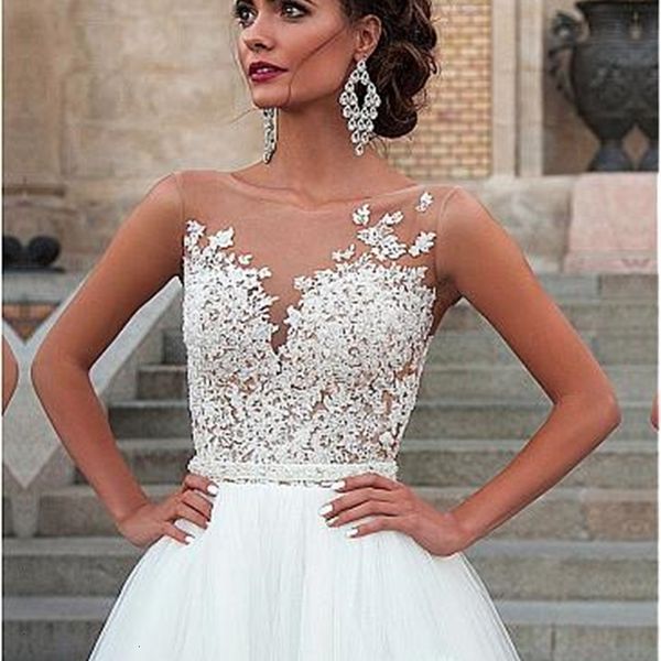 charming 2021 new tulle wedding sleeveless scoop a-line es with appliques illusion design bridal gowns 1rfo, White
charming 2021 new tulle wedding sleeveless scoop a-line es with appliques illusion design bridal gowns 1rfo, White