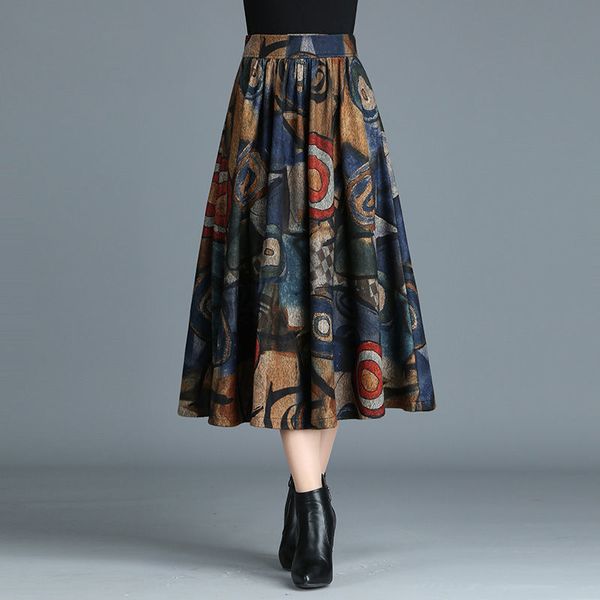 autumn and winter retro flower print high-waisted women plied warm lady midi skirts plus size 4xl y130 1r8m, Black
autumn and winter retro flower print high-waisted women plied warm lady midi skirts plus size 4xl y130 1r8m, Black