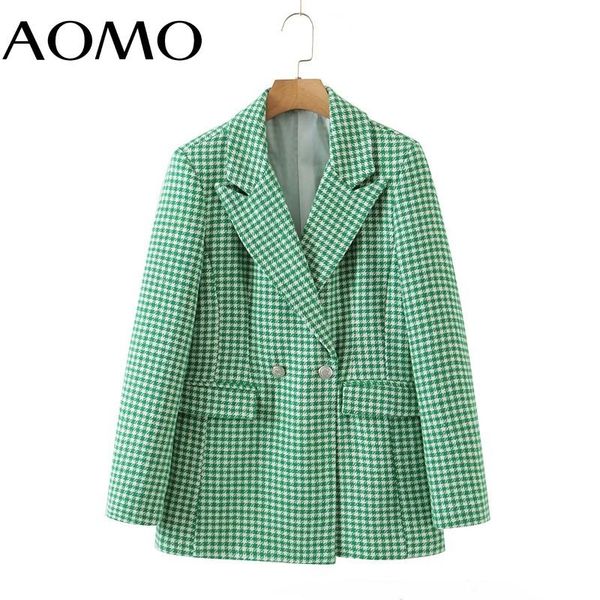 women's suits & blazers aomo women vintage green plaid tweed blazer female long sleeve elegant jacket ladies work wear formal 8h122a, White;black
women's suits & blazers aomo women vintage green plaid tweed blazer female long sleeve elegant jacket ladies work wear formal 8h122a, White;black