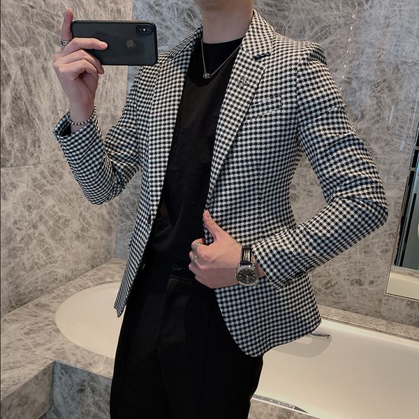 xadrez blazers 2021 spring casual suits business jacket streetwear dress social coat wears homme z9p3, White;black
xadrez blazers 2021 spring casual suits business jacket streetwear dress social coat wears homme z9p3, White;black