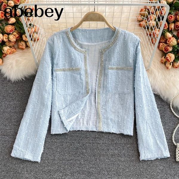 women's jackets 2021 spring autumn temperament o-neck long sleeve coat double pocket beaded decoration short cardigan jacket top, Black;brown
women's jackets 2021 spring autumn temperament o-neck long sleeve coat double pocket beaded decoration short cardigan jacket top, Black;brown