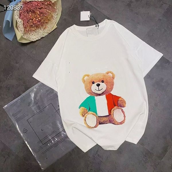21 spring summer new brand cartoon fans bear t-shirt, men's women's lovers wear round neck short sleeves, large quantity is0, White
21 spring summer new brand cartoon fans bear t-shirt, men's women's lovers wear round neck short sleeves, large quantity is0, White