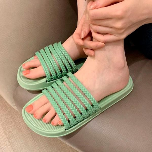 slippers woman summer flats weaving shoes indoor sandals solid soft platform non slip women footwear comfortable female pvc 2021, Black
slippers woman summer flats weaving shoes indoor sandals solid soft platform non slip women footwear comfortable female pvc 2021, Black