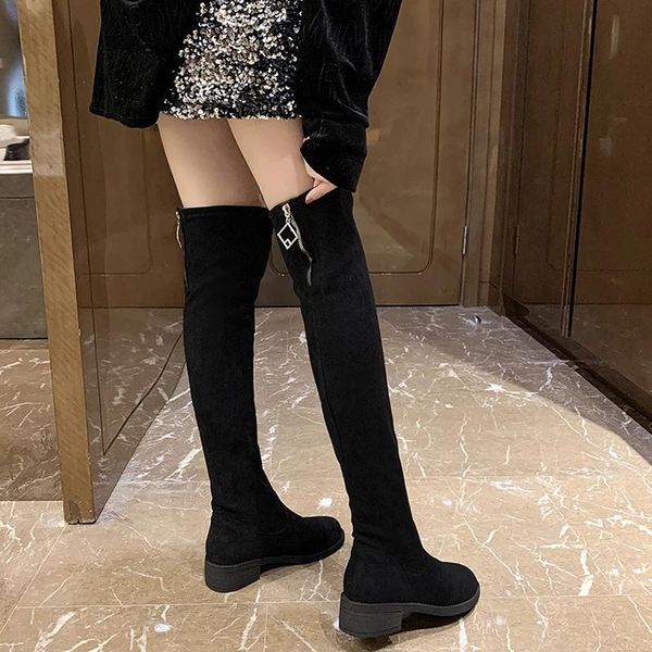 boots 2021 warm short plush winter ladies shoes back zipper thick heel long boot women over-the-knee non-slip stretch, Black
boots 2021 warm short plush winter ladies shoes back zipper thick heel long boot women over-the-knee non-slip stretch, Black