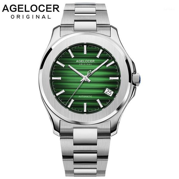 switzerland automatic watch men agelocer mechanical watches full 316l steel sapphire relogio masculino waterproof green wristwatches, Slivery;brown
switzerland automatic watch men agelocer mechanical watches full 316l steel sapphire relogio masculino waterproof green wristwatches, Slivery;brown