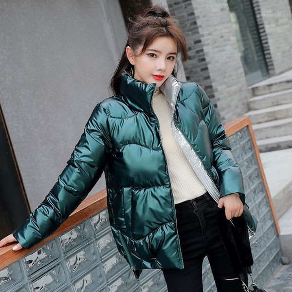 women's down & parkas 2021 winter jacket women fashion warm short stand collar hooded glossy parka coat female office lady, Black
women's down & parkas 2021 winter jacket women fashion warm short stand collar hooded glossy parka coat female office lady, Black