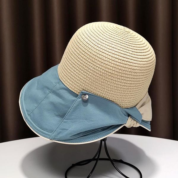 wide brim hats large brimmed sun protectors summer thin women fashion bow breathable beach caps 5 colors bucket 54-58cm, Blue;gray
wide brim hats large brimmed sun protectors summer thin women fashion bow breathable beach caps 5 colors bucket 54-58cm, Blue;gray