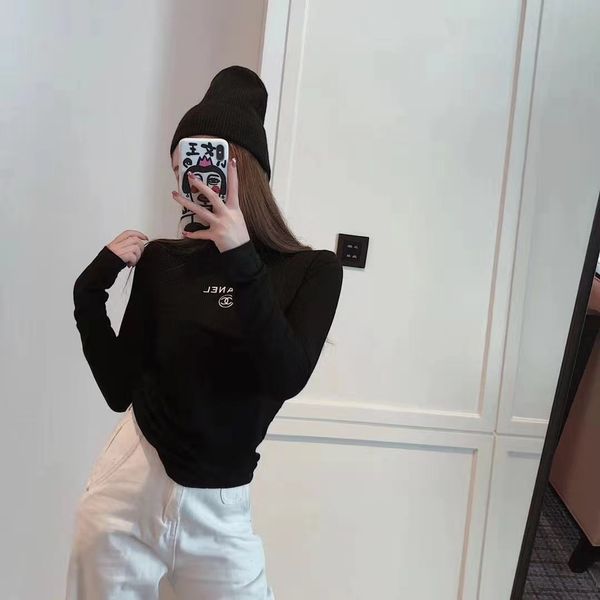 Fall/winter 2021 high neck cotton thread base shirt solid color embroidery versatile slim long sleeve T-shirt solid color undercoat trend fashion, White
Fall/winter 2021 high neck cotton thread base shirt solid color embroidery versatile slim long sleeve T-shirt solid color undercoat trend fashion, White