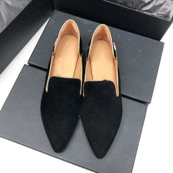 women new leather women's flat sandals shoes shallow mouth single professional pointed toe french niche temperament, Black
women new leather women's flat sandals shoes shallow mouth single professional pointed toe french niche temperament, Black