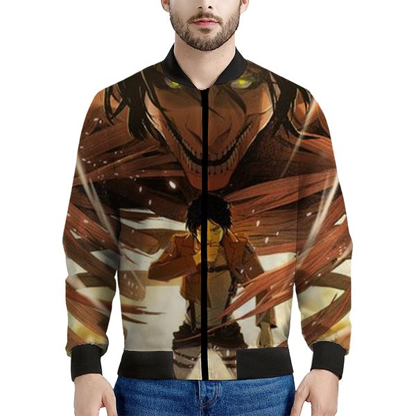 attacking giant manga pattern men s baseball jacket high-quality comfortable fashionable travel sports party commute, Black;brown
attacking giant manga pattern men s baseball jacket high-quality comfortable fashionable travel sports party commute, Black;brown