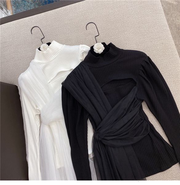 women's sweater new hollow half turtleneck female upper mesh thin jumper adjustments lady sweaters 2x2z, White;black
women's sweater new hollow half turtleneck female upper mesh thin jumper adjustments lady sweaters 2x2z, White;black