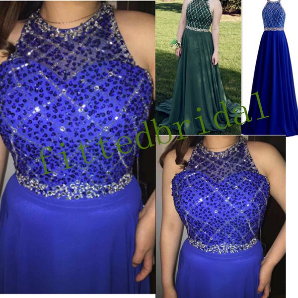 halter backless a-line crystal prom dresses with sequined chiffon plus size evening formal party gown, Black
halter backless a-line crystal prom dresses with sequined chiffon plus size evening formal party gown, Black