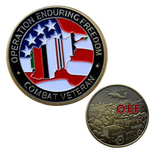 2pcs non magnetic crafts operation enduring om combat veteran oef bronze plated challenge coin
2pcs non magnetic crafts operation enduring om combat veteran oef bronze plated challenge coin