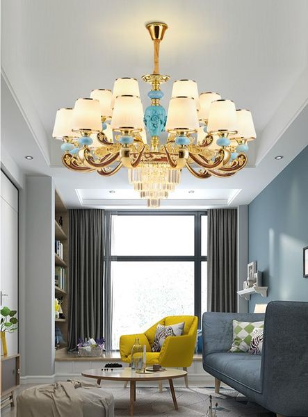 chandeliers european crystal luxury led chandelier lighting zinc alloy living room household hanging lamp ceramic bedroom villa fixtures
chandeliers european crystal luxury led chandelier lighting zinc alloy living room household hanging lamp ceramic bedroom villa fixtures