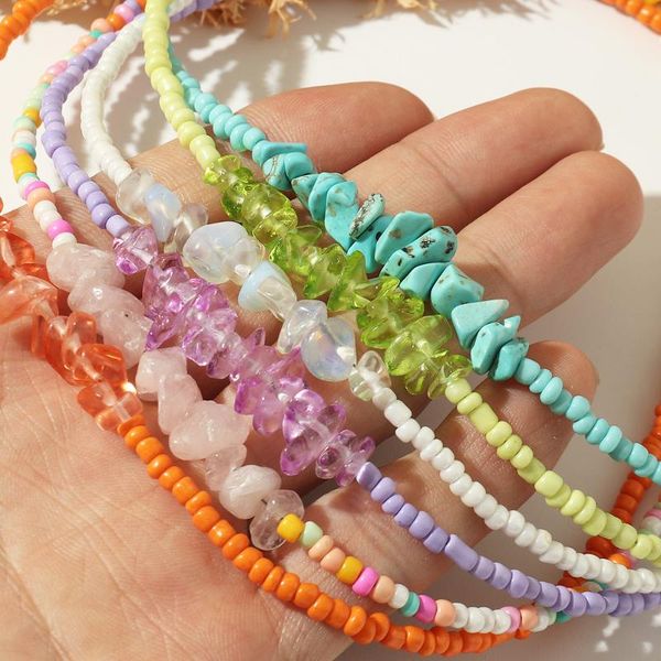 chokers bohemian handmade bead chain necklace vintage irregular crystal stone choker for women retro collar party jewelry, Golden;silver
chokers bohemian handmade bead chain necklace vintage irregular crystal stone choker for women retro collar party jewelry, Golden;silver