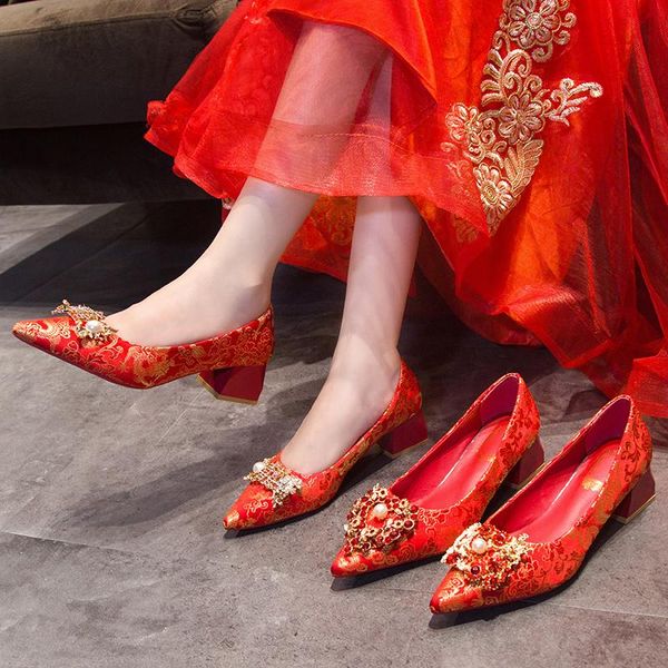 dress shoes 2021 outside shoe high heels pointed toe shallow mouth comfortable high-heeled all-match lace-up slip om pumps, Black
