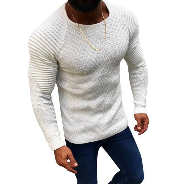 men fashion knitted pullover male solid color o-neck striped long sleeve sweater spring winter slim fit casual sweater, White;black
men fashion knitted pullover male solid color o-neck striped long sleeve sweater spring winter slim fit casual sweater, White;black