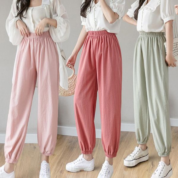 women's pants & capris summer cotton linen harem for women casual thin elastic high waist loose solid long trousers sweet female street, Black;white
women's pants & capris summer cotton linen harem for women casual thin elastic high waist loose solid long trousers sweet female street, Black;white