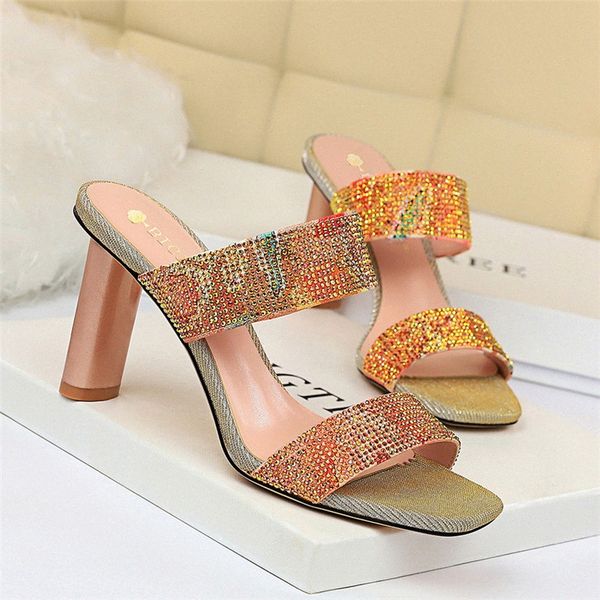 korean womens sandals thick heel high heel shiny rhinestone word with slippers high womens shoes loafers for women clogs for women fro d4p5#, Black 
korean womens sandals thick heel high heel shiny rhinestone word with slippers high womens shoes loafers for women clogs for women fro d4p5#, Black
